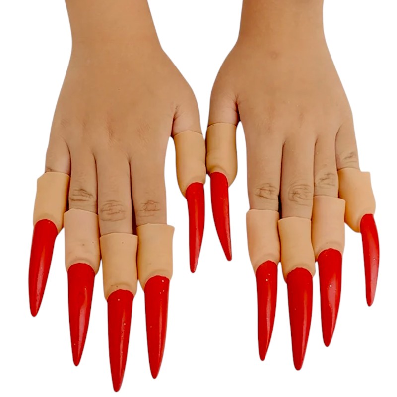 Pazury Halloween Czerwone Szpony Na Palce 10szt