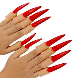 Pazury Halloween Czerwone Szpony Na Palce 10szt