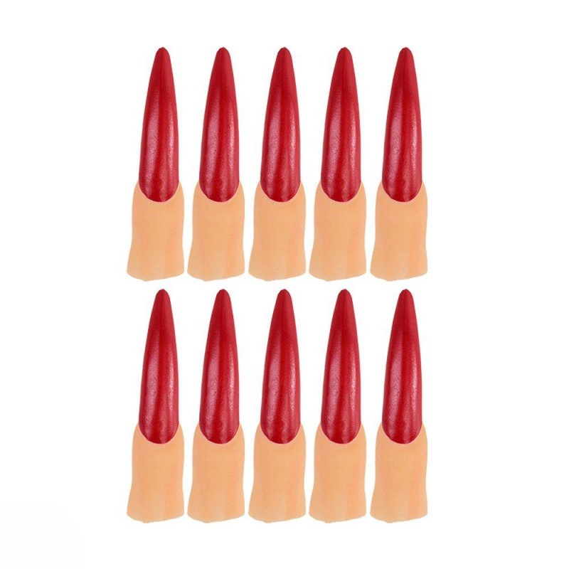 Pazury Halloween Czerwone Szpony Na Palce 10szt