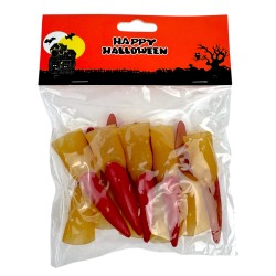 Pazury Halloween Czerwone Szpony Na Palce 10szt