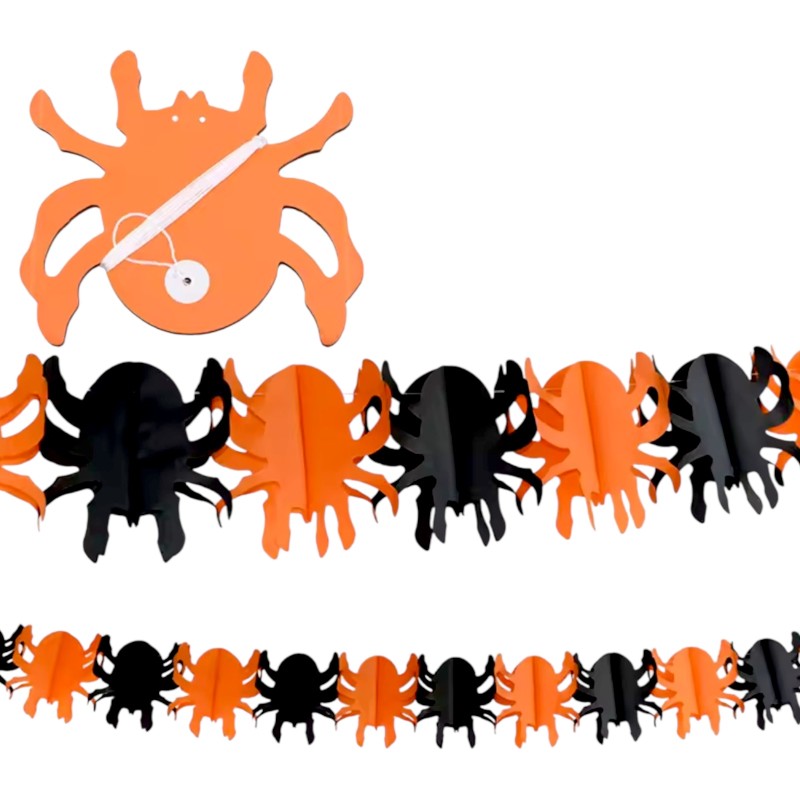 Baner sznur dekoracyjny Halloween 3D Pająk 3m