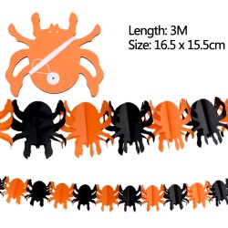 Baner sznur dekoracyjny Halloween 3D Pająk 3m