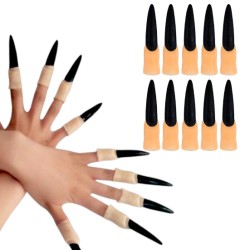 Halloween Czarne Szpony Pazury 10 sztuk