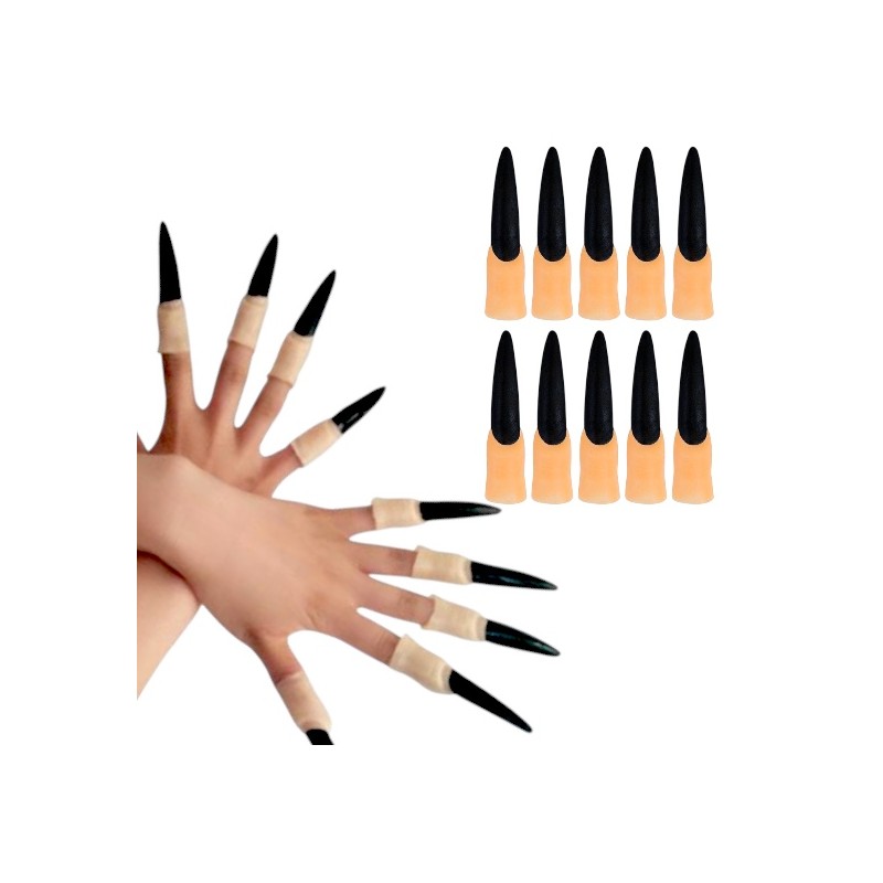 Halloween Czarne Szpony Pazury 10 sztuk