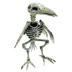 Dekoracja Halloween Szkielet Ptak 21 cm
