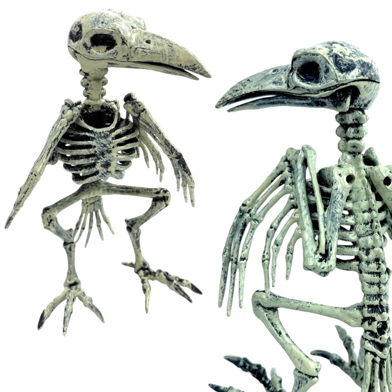 Dekoracja Halloween Szkielet Ptak 21 cm