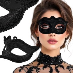 Czarna Maska Karnawałowa...