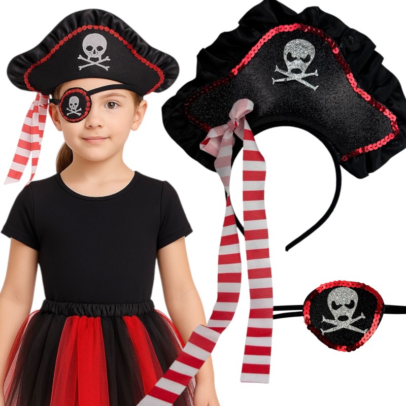 Strój Tutu Piratka z Opaską i Przepaską