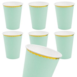 Kubeczki papierowe Pastelowe Miętowe 6 szt.