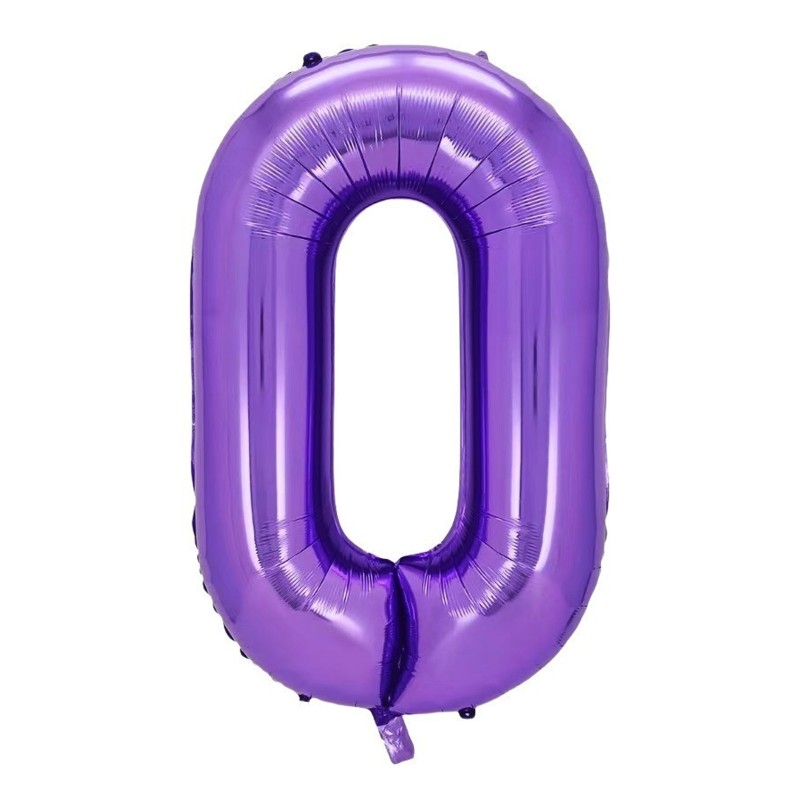 Fioletowy balon foliowy cyfra 100cm
