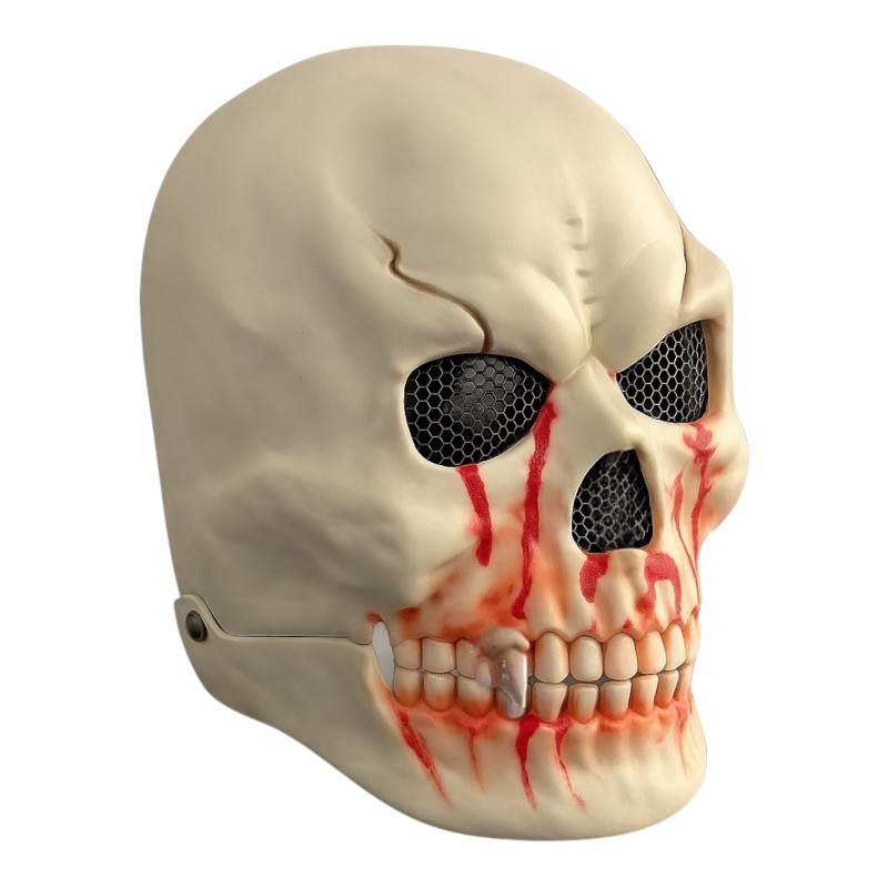 Maska Halloween Czaszka Szara