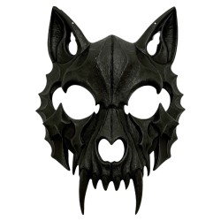 Maska wilkołak na Halloween czarna 20x17cm