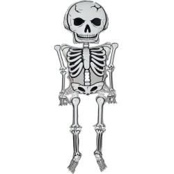Duży Balon foliowy Kościotrup Dekoracja na Halloween 154x78 cm Szkielet