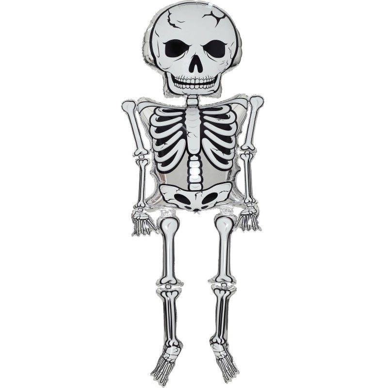 Duży Balon foliowy Kościotrup Dekoracja na Halloween 154x78 cm Szkielet