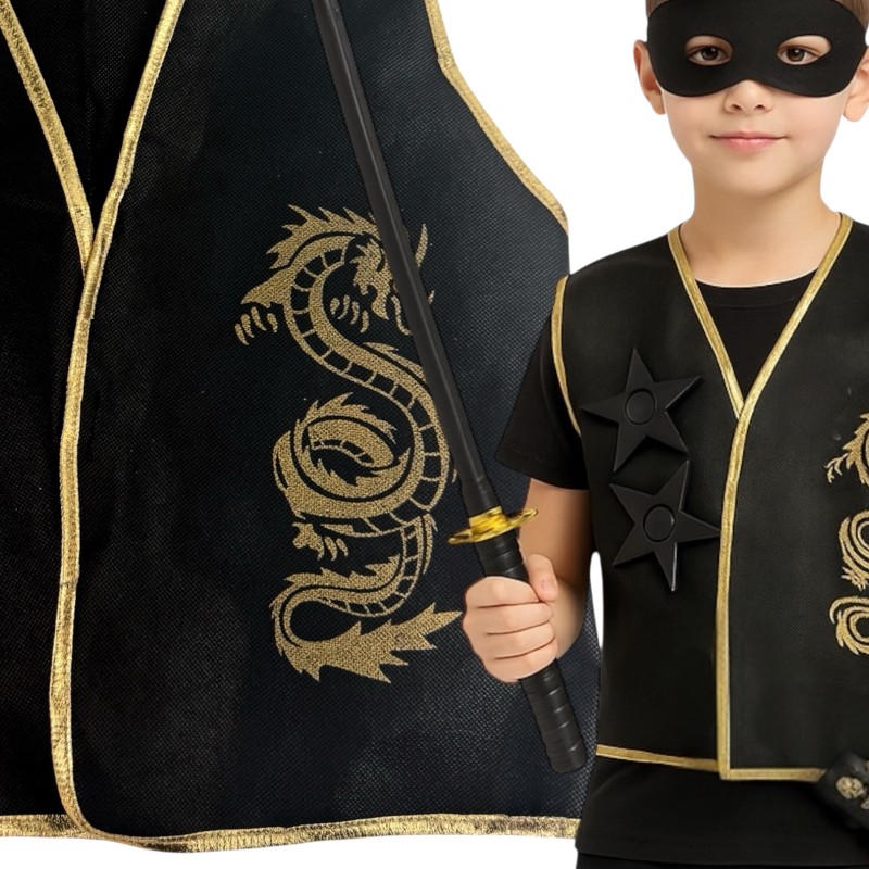 Zestaw Ninja dla dzieci z maską i mieczem