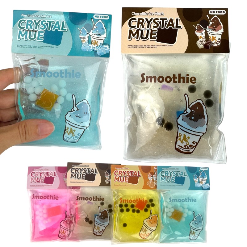 Zestaw 4 Slime Smoothie Bubble Tea Masy Sensoryczne
