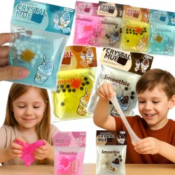 Zestaw 4 Slime Smoothie Bubble Tea Masy Sensoryczne