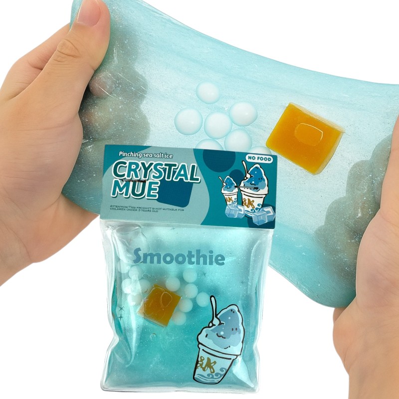 Zestaw 4 Slime Smoothie Bubble Tea Masy Sensoryczne