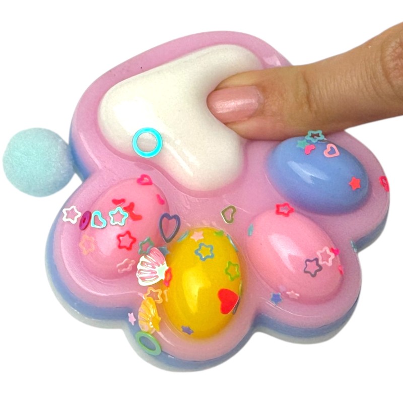 Gniotek Kocia Łapka Pastel z posypkami sensorycznymi