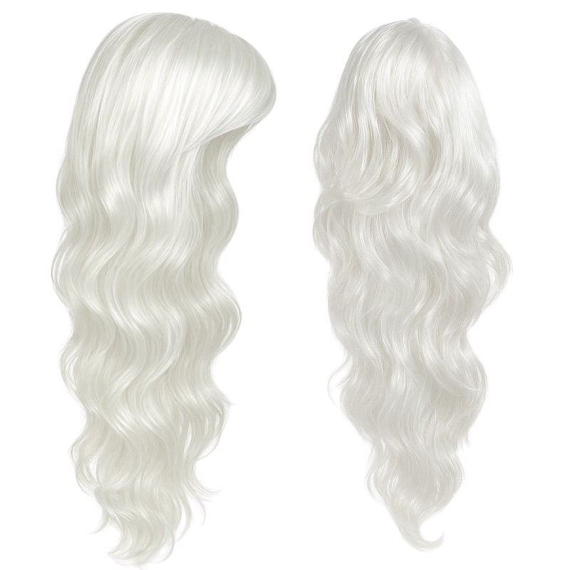 Peruka biała długie włosy cosplay 1 szt.