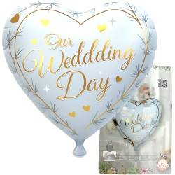 Balon Foliowy Ślubny Serce 45cm