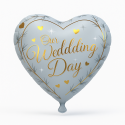 Balon Foliowy Ślubny Serce 45cm