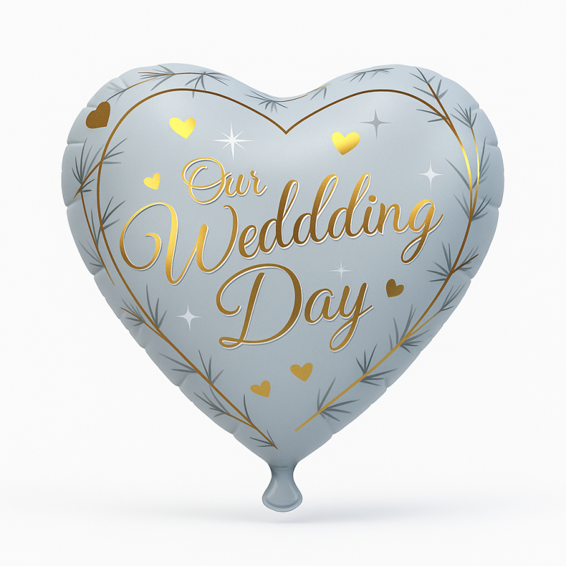 Balon Foliowy Ślubny Serce 45cm