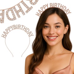 Diadem Opaska urodzinowa z napisem Happy Birthday