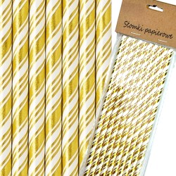 Słomki papierowe białe ze...