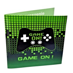 Zaproszenia na Urodziny Gamingowe Gracza Game On Pad 6 szt