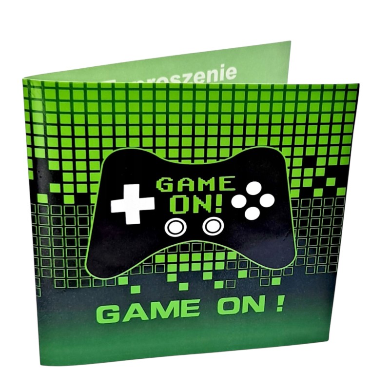 Zaproszenia na Urodziny Gamingowe Gracza Game On Pad 6 szt