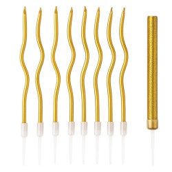 Zestaw Urodzinowy Raca fontanna + 8 złotych świeczek