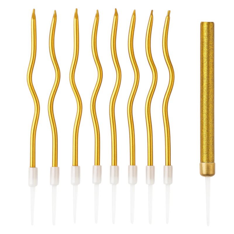 Zestaw Urodzinowy Raca fontanna + 8 złotych świeczek