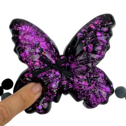 Gniotek antystresowy motyl galaxy 9x8cm