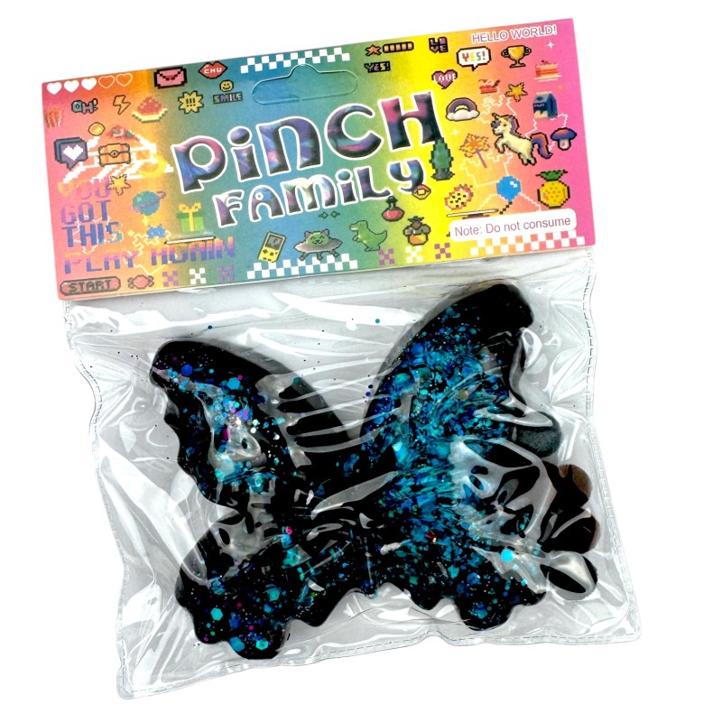 Gniotek antystresowy motyl galaxy 9x8cm