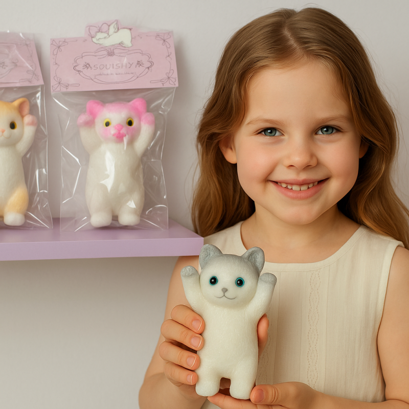 Gniotek Duży Kotek Sensoryczny IS 14cm
