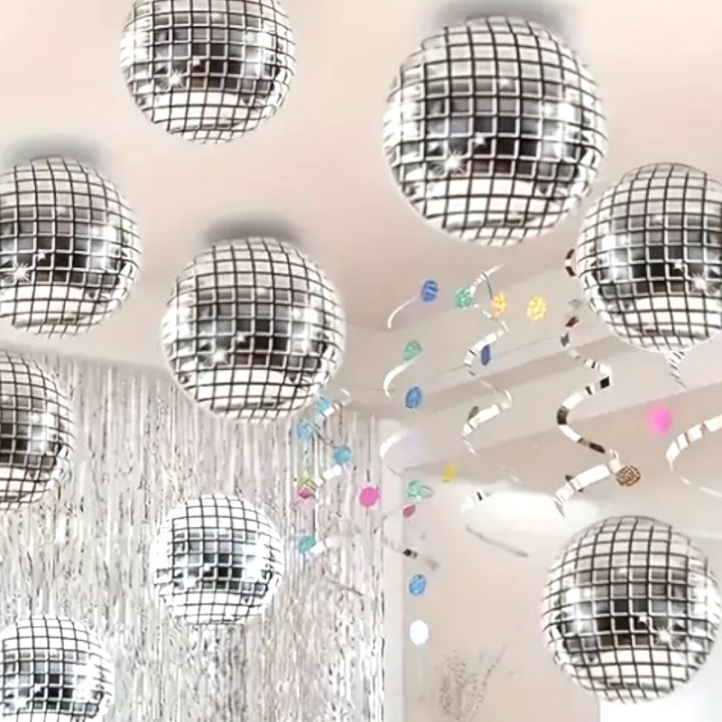 Balon foliowy 3D kula Dyskotekowa DISCO lata 90