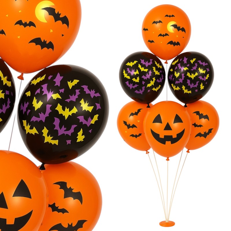 Zestaw balonów Halloween z dynią, 6 szt. ze srojakiem