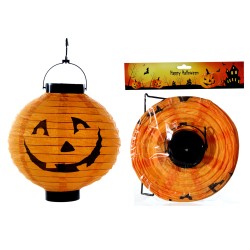 Lampion Papierowy Halloween Wisząca Dynia LED 30cm