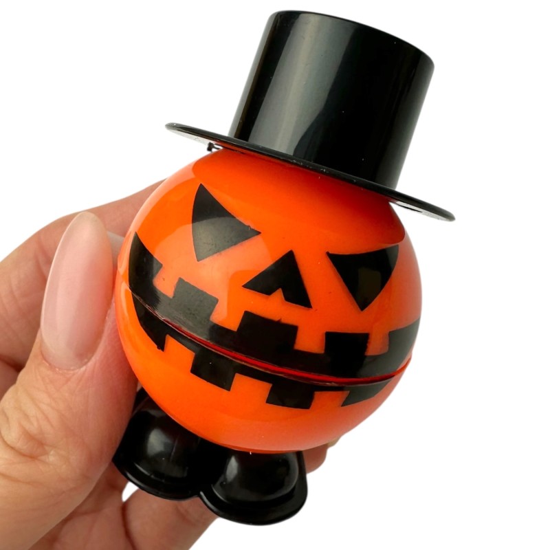 Zabawka skacząca dynia halloweenowa 5 cm