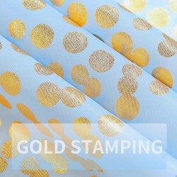 Obrus na stół imprezowy Niebieski złote Konfetti 137x274cm