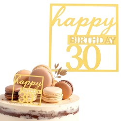 Złoty topper na tort 30...