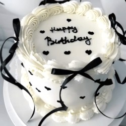 KOKARDKI Dekoracyjne na Balony Tort Babeczki CZARNE Wstążki 10 szt.