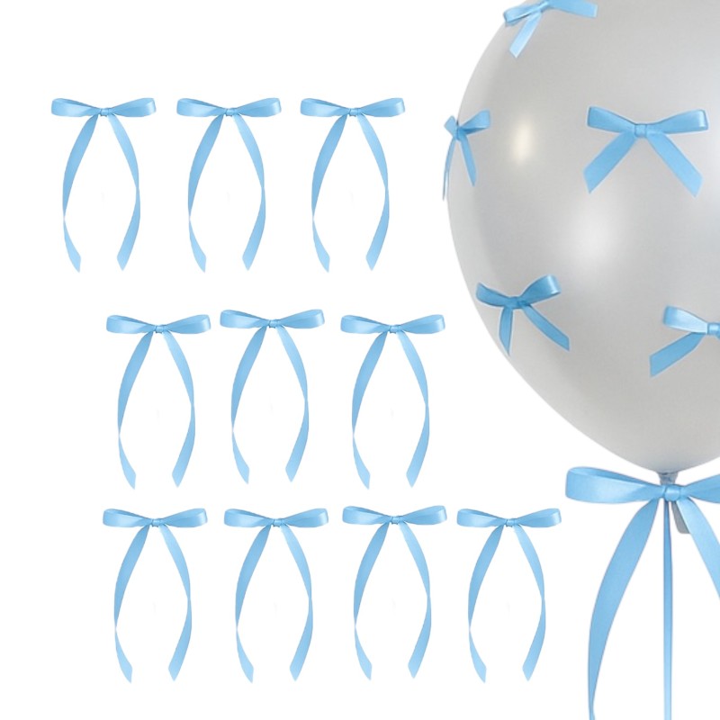 Kokardki Dekoracyjne na Balony i Tort 10 szt. Niebieskie