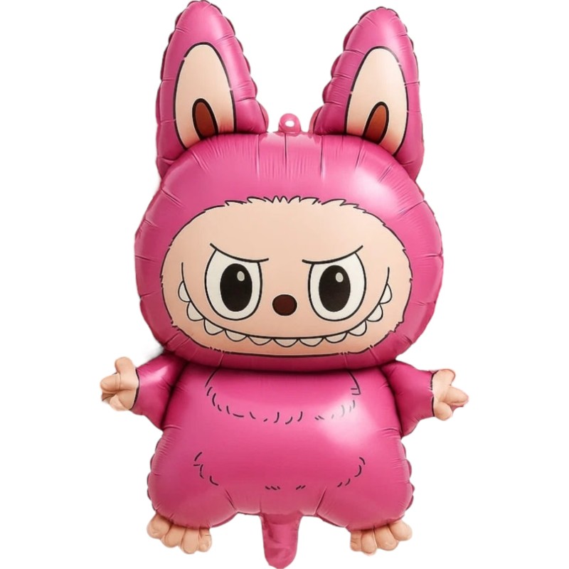 Balon foliowy różowy Monster Labu bu 64x38cm