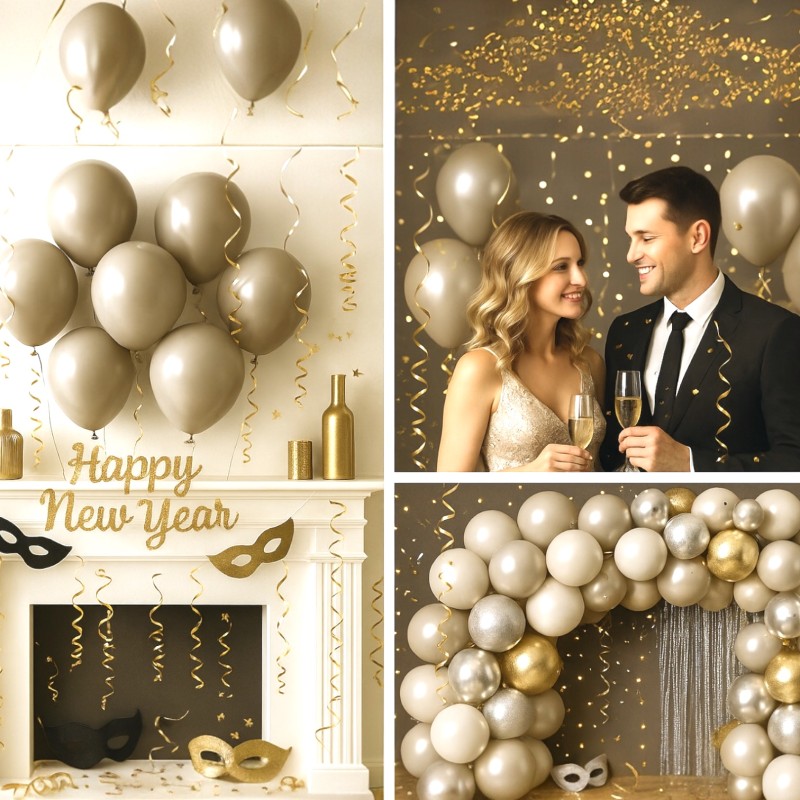 BALONY Lateksowe Latte Beżowe 10 cali 25cm BOHO