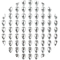 Kryształki Samoprzylepne Srebrne Kropelki DIY 207 szt.