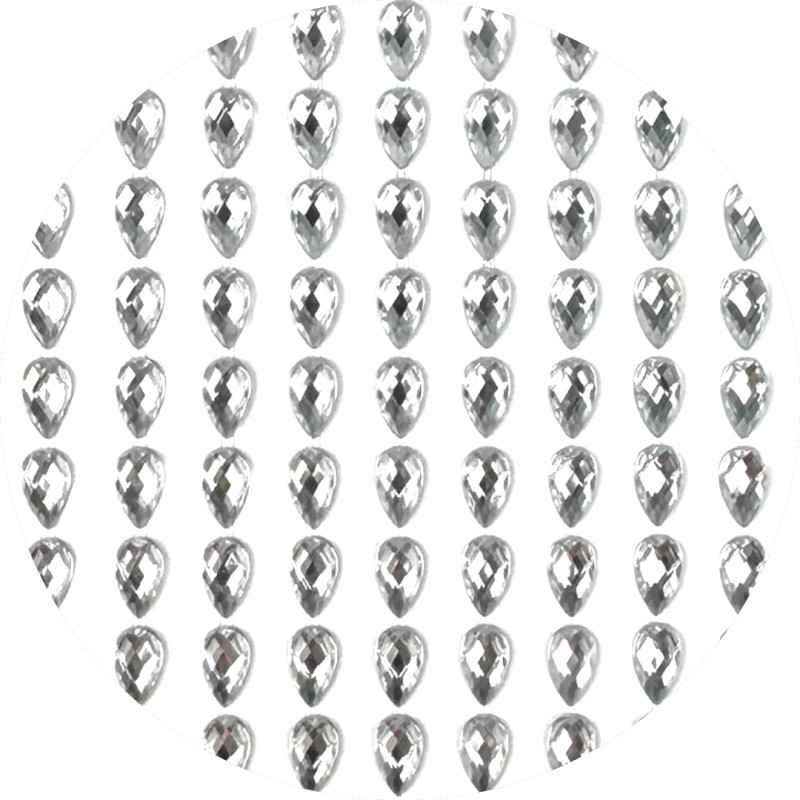 Kryształki Samoprzylepne Srebrne Kropelki DIY 207 szt.
