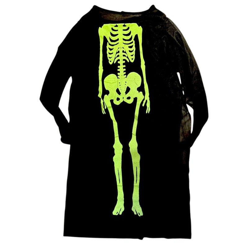 Strój Halloween Kościotrup Szkielet Fluo Neon 6-9 lat 122-134