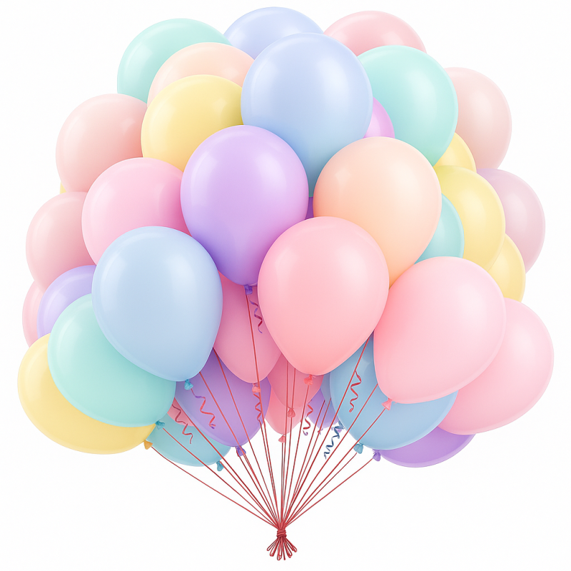 Balony pastelowe mix kolorów 50szt 10cali